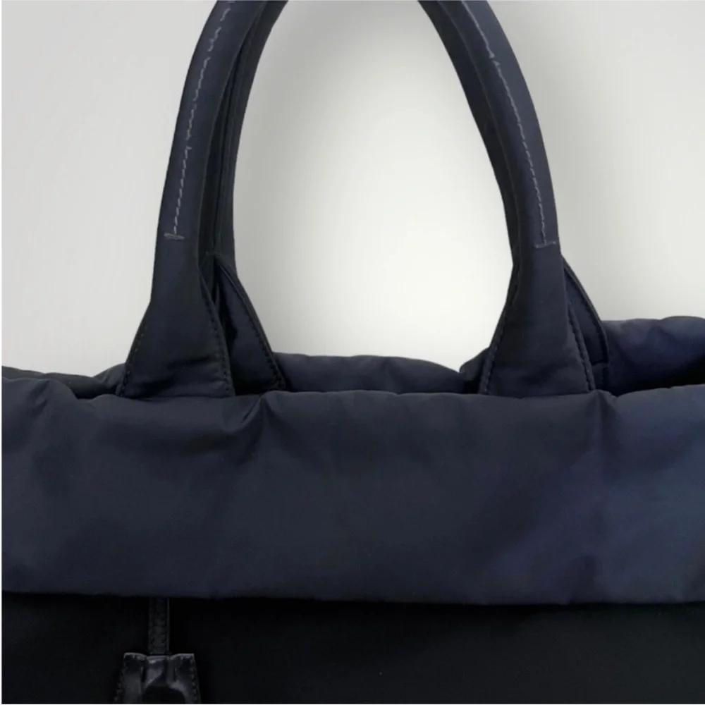 Auth Prada Tessuto Nylon Canapa Bag Large